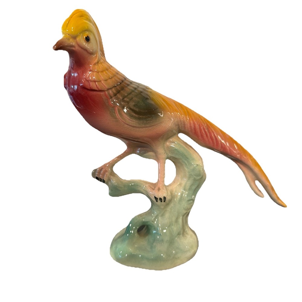 Vtg‎ MCM Brad Keeler Porcelain Bird Pheasant Figure Handpainted American Pottery